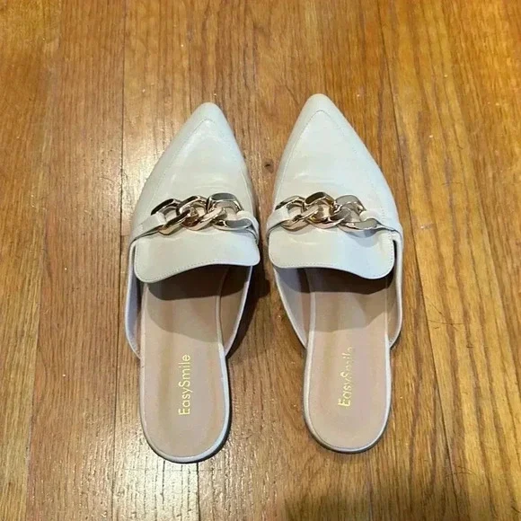 EasySmile Women’s Beige Slip-on Sandals - Size 8.5 - Picture 3 of 4